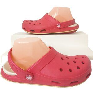 Crocs Crocband Platform Clogs Watermelon Pink Red White Unisex Womens 8